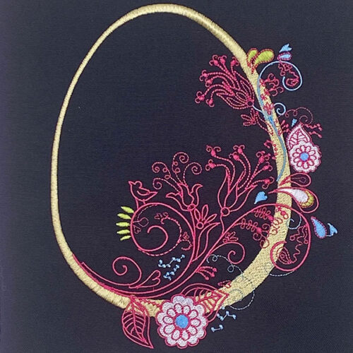 easter fashion egg embroidery design