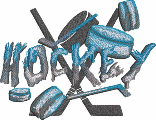 stone type hockey embroidery design