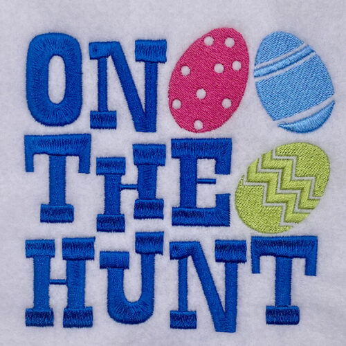 On the hunt embroidery design