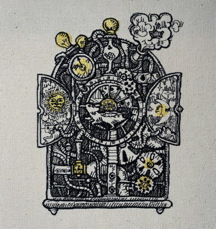steampunk mouse embroidery design sew out