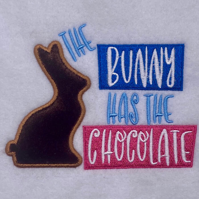 The bunny has the chocolate