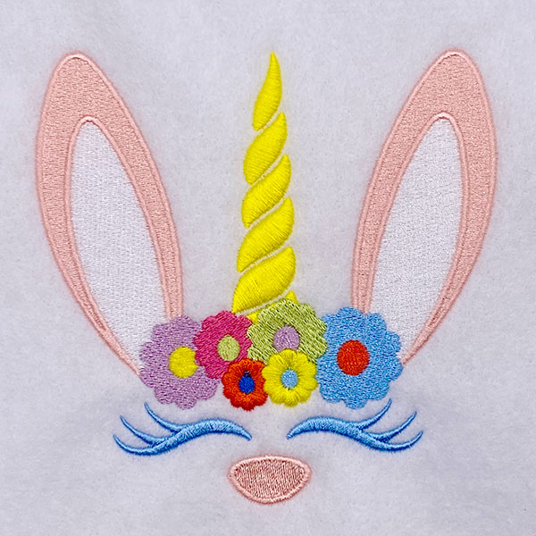 unicorn bunny embroidery design