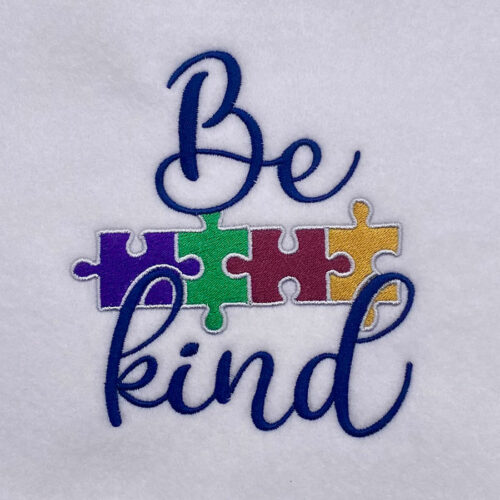 be kind embroidery design