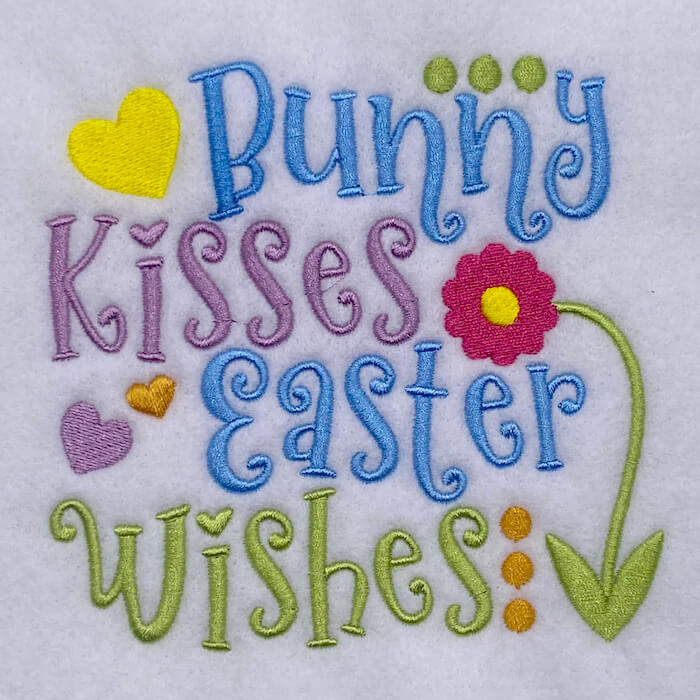 bunny kisses easter wishes