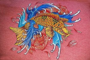 Embroidery Art Koi Design