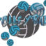 stone type volleyball embroidery design
