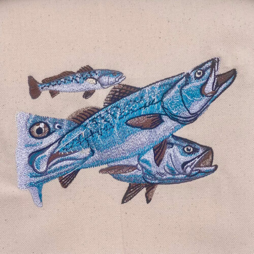 speckled trout underwater embroidery design