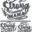 strong mama embroidery design