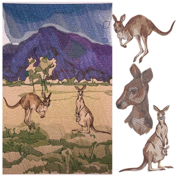 Outback Quokka embroidery design
