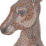Kangaroo head embroidery design