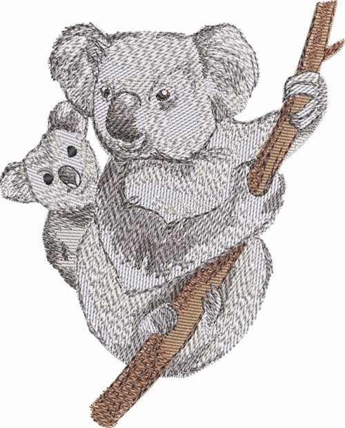 koalas embroidery design
