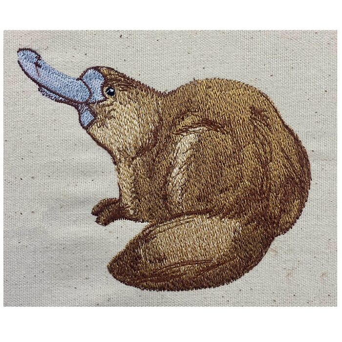 Outback Platypus embroidery design