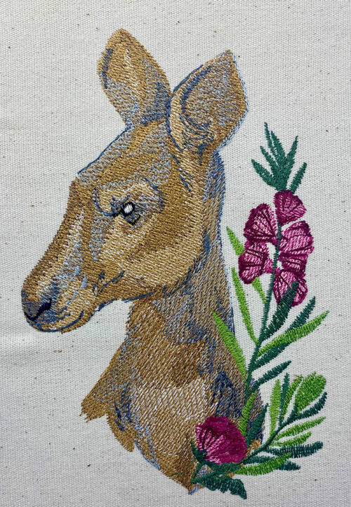 deluxe kangaroo embroidery design