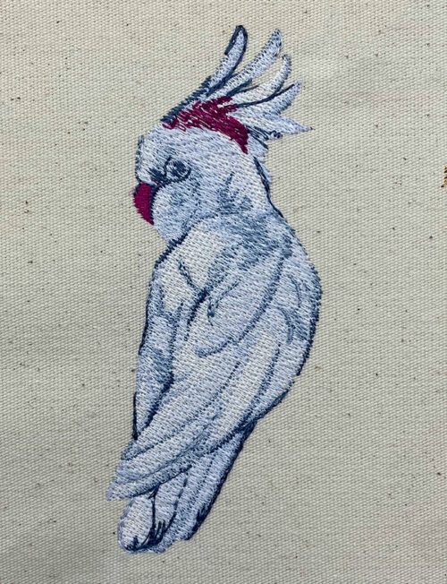 cockatoo embroidery design
