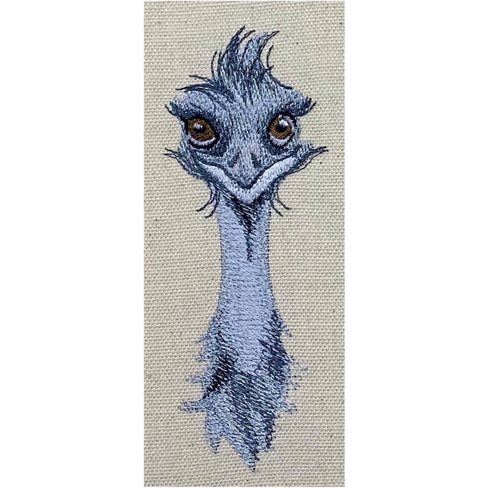 Outback Emu Face embroidery design