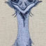 emu face embroidery design