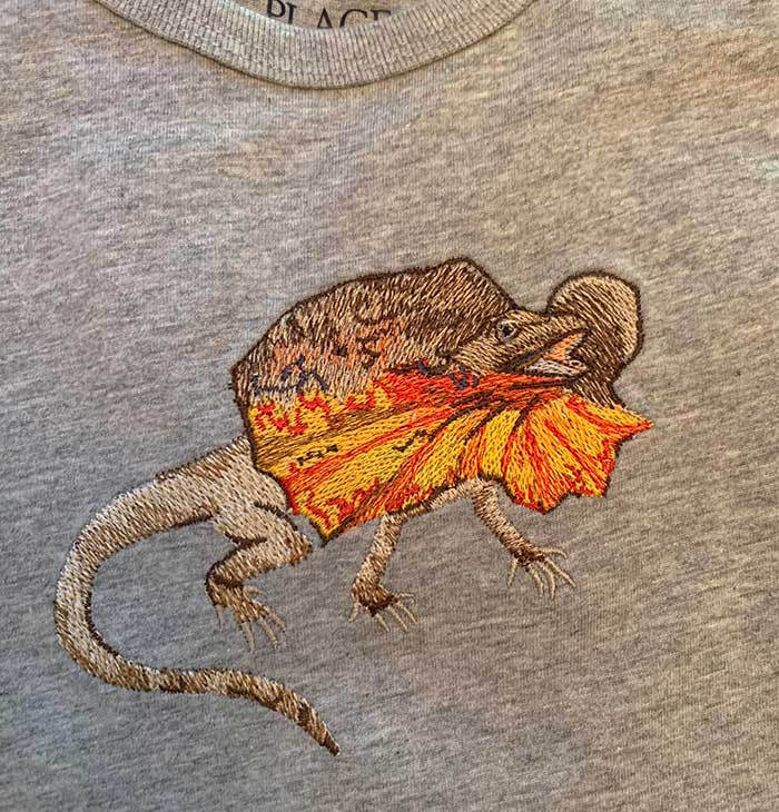 frilled lizard shirt