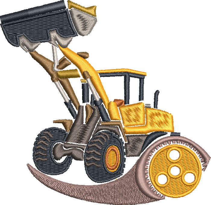 digger equipment embroidery design