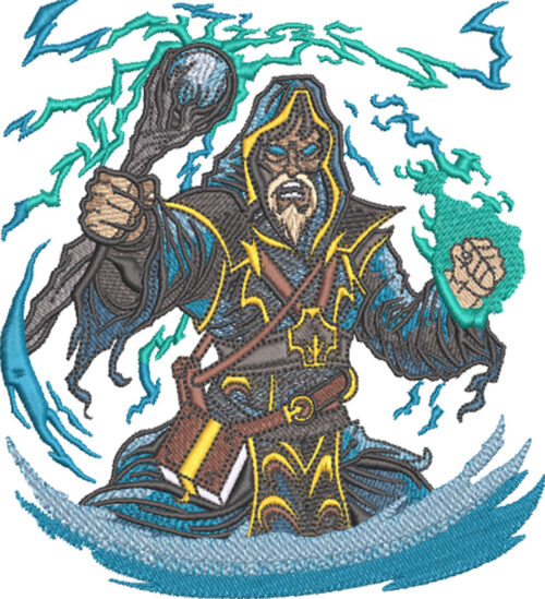 wizard warlock embroidery design