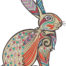 graphic rabbit embroidery design