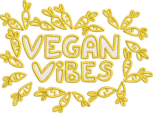 vegan vibes embroidery designs