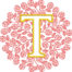 rose monogram embroidery design