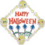 Happy Halloween skulls embroidery design