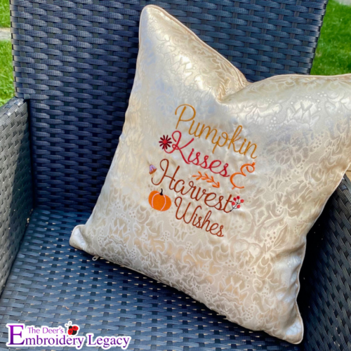 Pumpkin Kisses & Harvest Wishes Embroidery Design