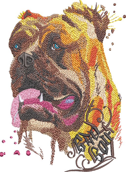 can carso dog embroidery design