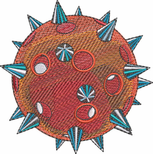 spike pickleball embroidery design