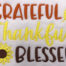 Grateful Thankful Blessed embroidery design