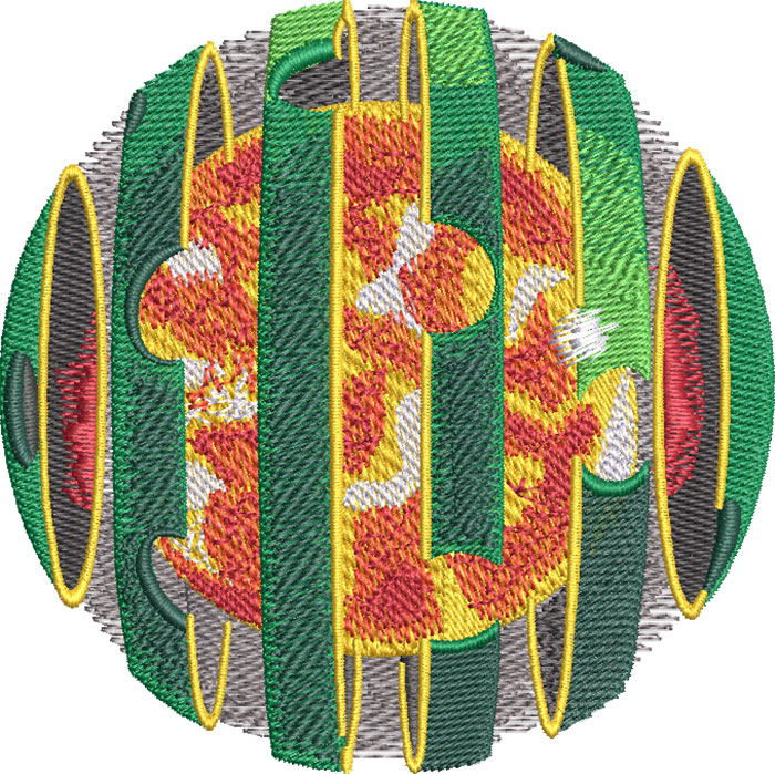 solar pickleball embroidery design