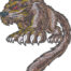 Bearcat cartoon mascot embroidery design