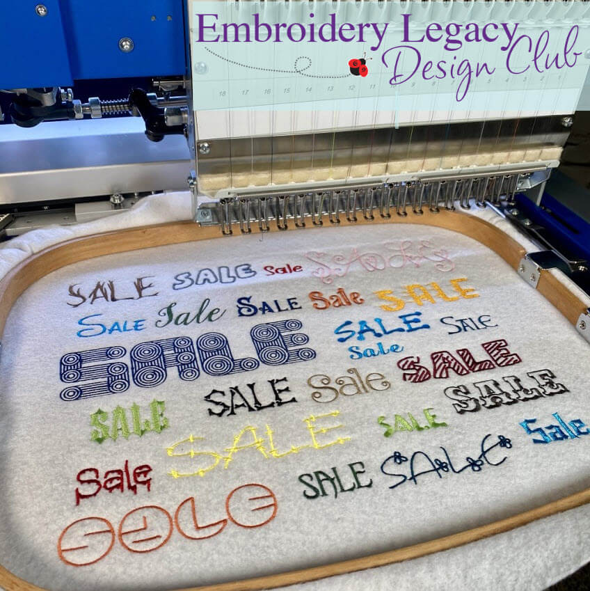 Embroidery Legacy Design Club ESA Fonts