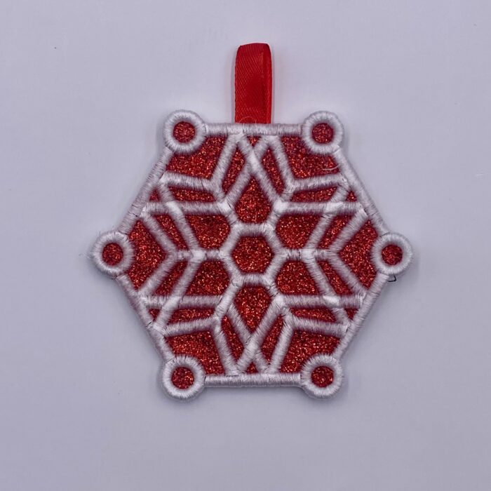 puff stuff snowflake embroidery design