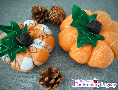 Easy DIY Embroidered Pumpkin Decor: Machine Embroidery