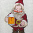 Santa beer embroidery design