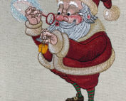 Santa bubble embroidery design