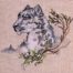 Premium snow leopard embroidery design