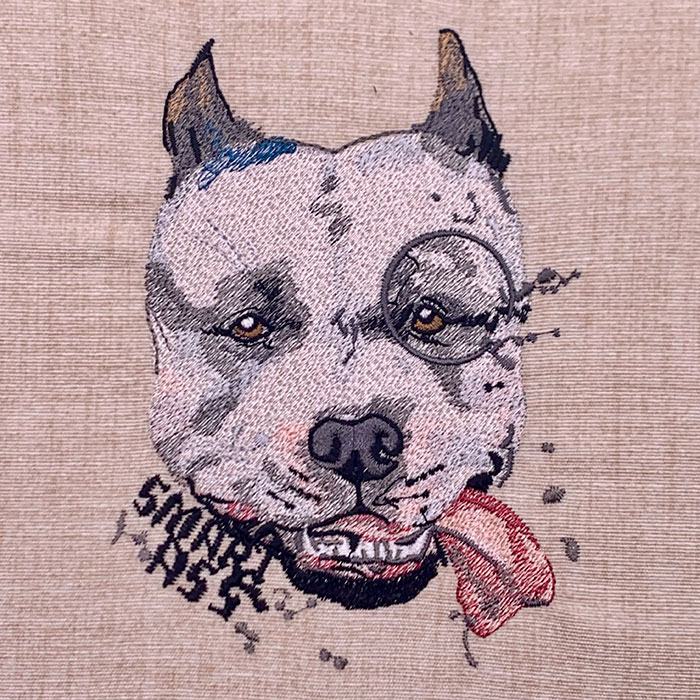Dog Buddies Pitbull embroidery design