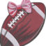 Football with bow embroidery design