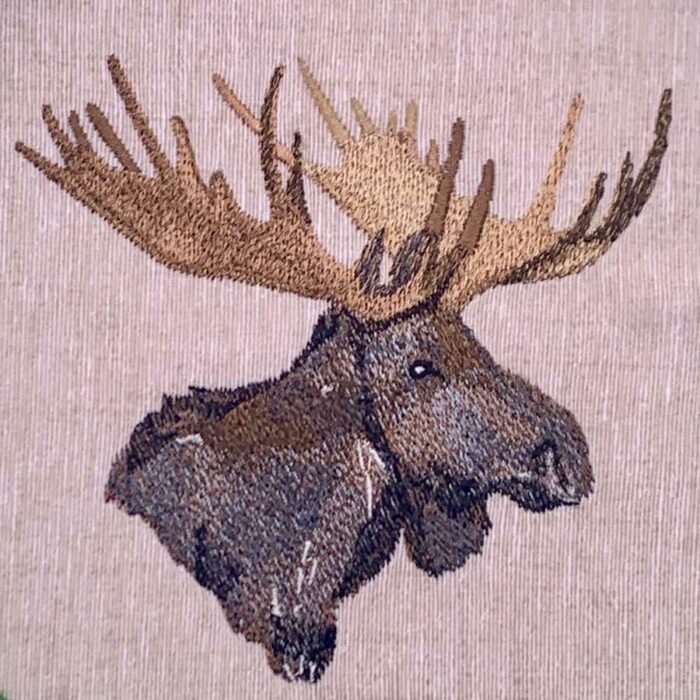 moose head embroidery design