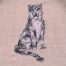 snow leopard embroidery design