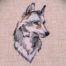 wolf head embroidery design