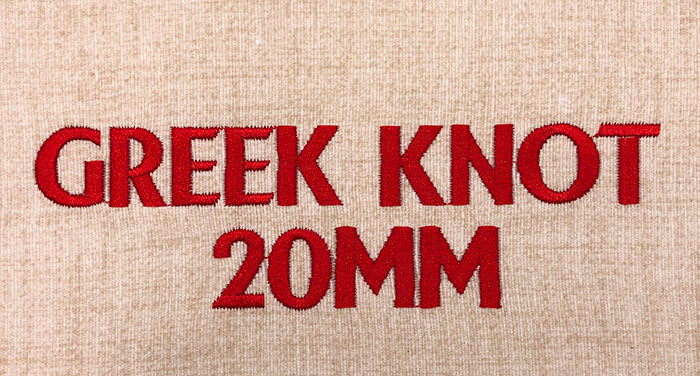 greek knot 20mm esa font
