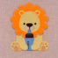 Lion with bottle applique embroidery design