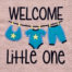 Welcome little one applique embroidery design