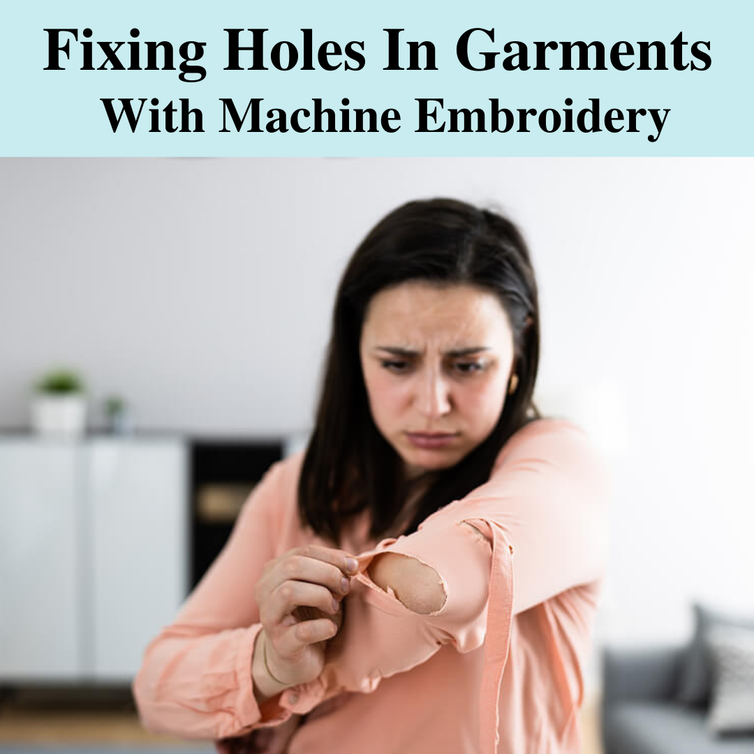 fixing holes in garments with machine embroidery image