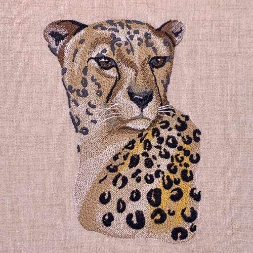 African Animals Cheeta embroidery design