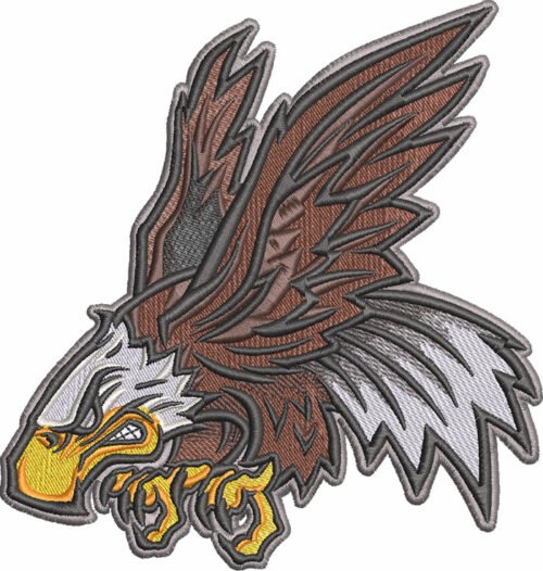Eagle Mascot embroidery design